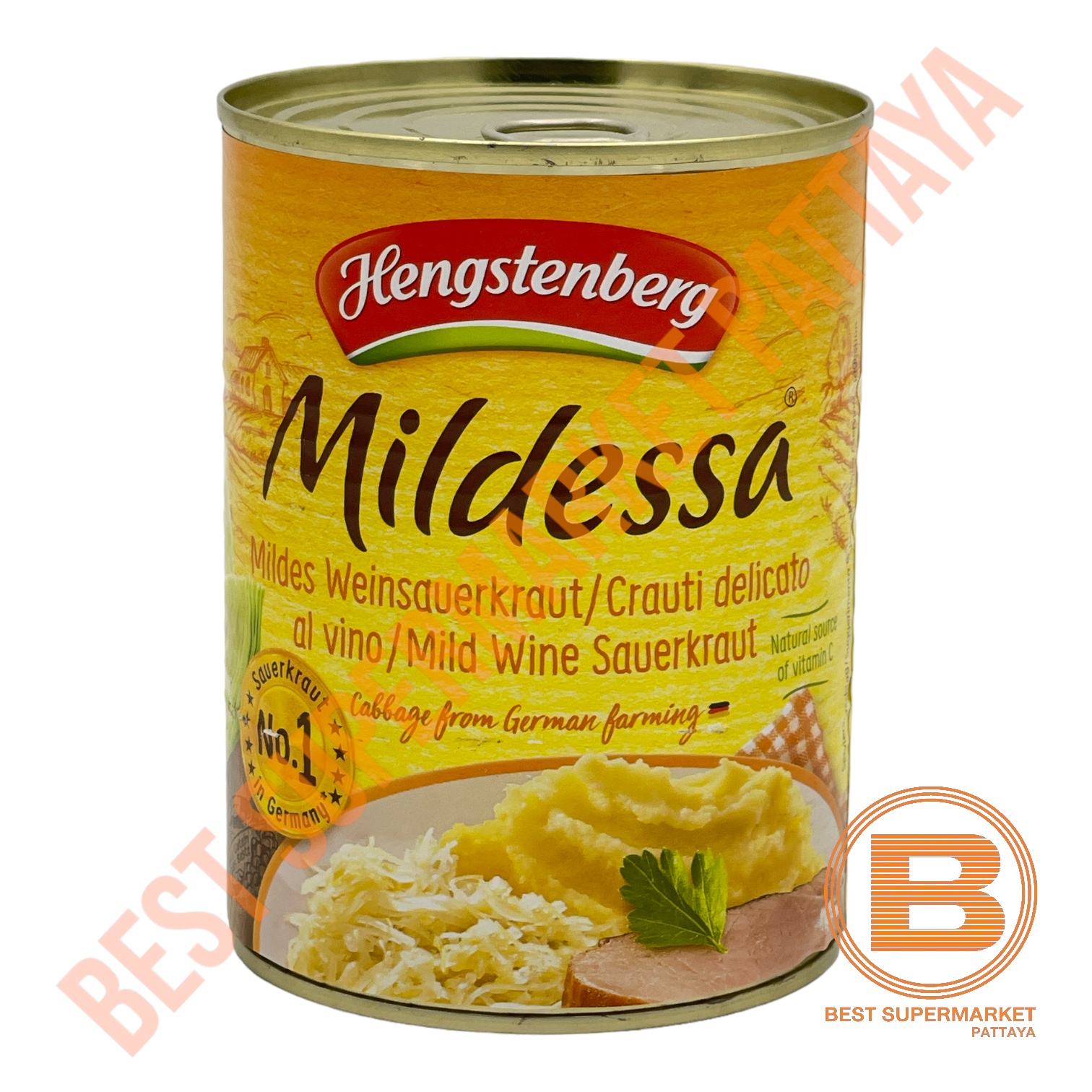 เฮงสเตนเบิร์ก ไวน์ เซาเออร์เคราท์ 550 กรัม Hengstenberg Wine Sauerkraut 550 g.