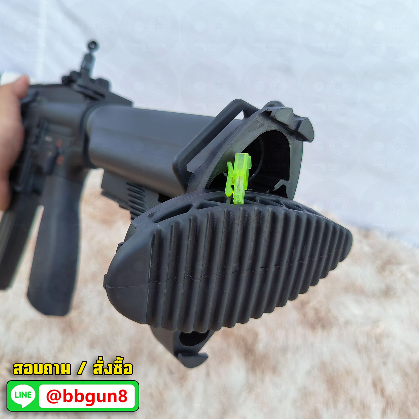 บีบีกันไฟฟ้า E&C 106 S2 : Geissele HK 416 SMR 14.5 (Supressor) บอดี้โลหะ JR.Custom Gen 2 BB GUN
