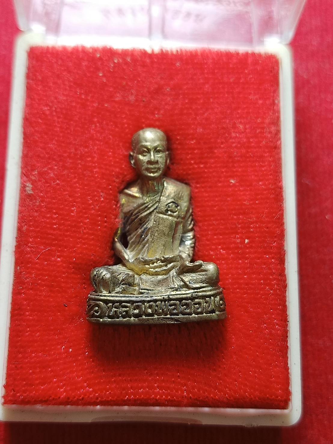 รูปหล่อหลวงพ่ออ่อน วัดบางมะฝ่อ จ.นครสวรรค์ ปี 2534 พร้อมกล่อง (SKU-07042)