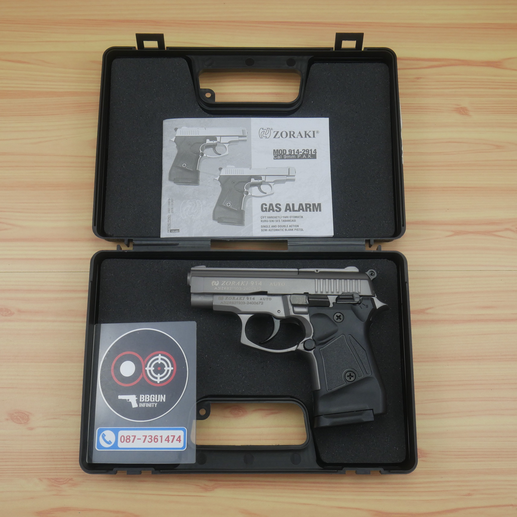 Blank GUN Zoraki mod 914-td auto สีฟูม แบลงค์กัน Semi Auto & Full Auto