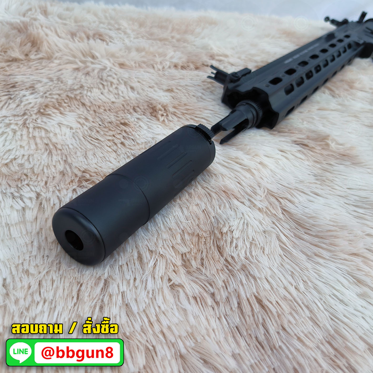 บีบีกันไฟฟ้า E&C 106 S2 : Geissele HK 416 SMR 14.5 (Supressor) บอดี้โลหะ JR.Custom Gen 2 BB GUN