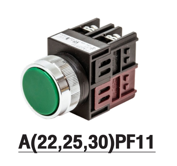 MARUYASU A30PF10R,A30PF10B,A30PF10W,A30PF10Y ,A30PF10G ปุ่มกดหัวเรียบกดปล่อย 30 มม. 1NC