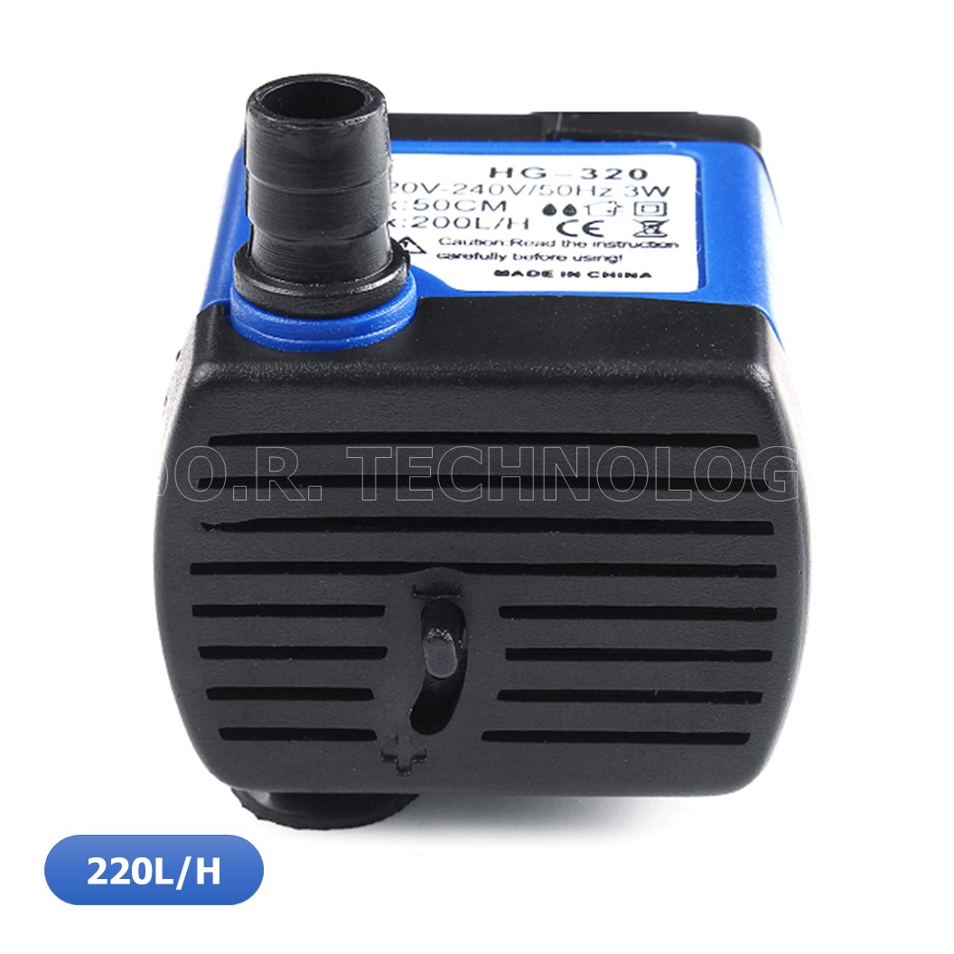 (1ชิ้น) NC505 ปั้มน้ำ ขนาดเล็ก หัวปลั้กเสียบ HG-320 Brushless Submersible Pump, US Plug 0.5M, 220L/H