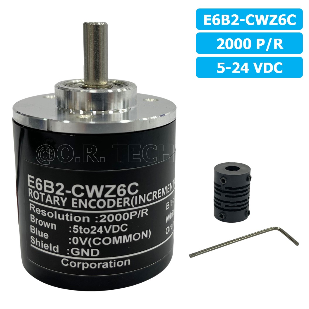 E6B2-CWZ6C 5-24VDC 100/360/600/1000/1024/2000P/R (Pulses/Revolution) โรตารี่เอ็นโค้ดเดอร์ ROTARY ENCODER INCREMENTAL (NPN open collector output)