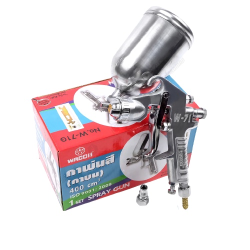 กาพ่นสี หงาย แลกเกอร์ ชนิดกาบน ระบบดูดสีก้นถ้วย ใช่งานง่าย พ่นได้ละอองที่ละเอียด