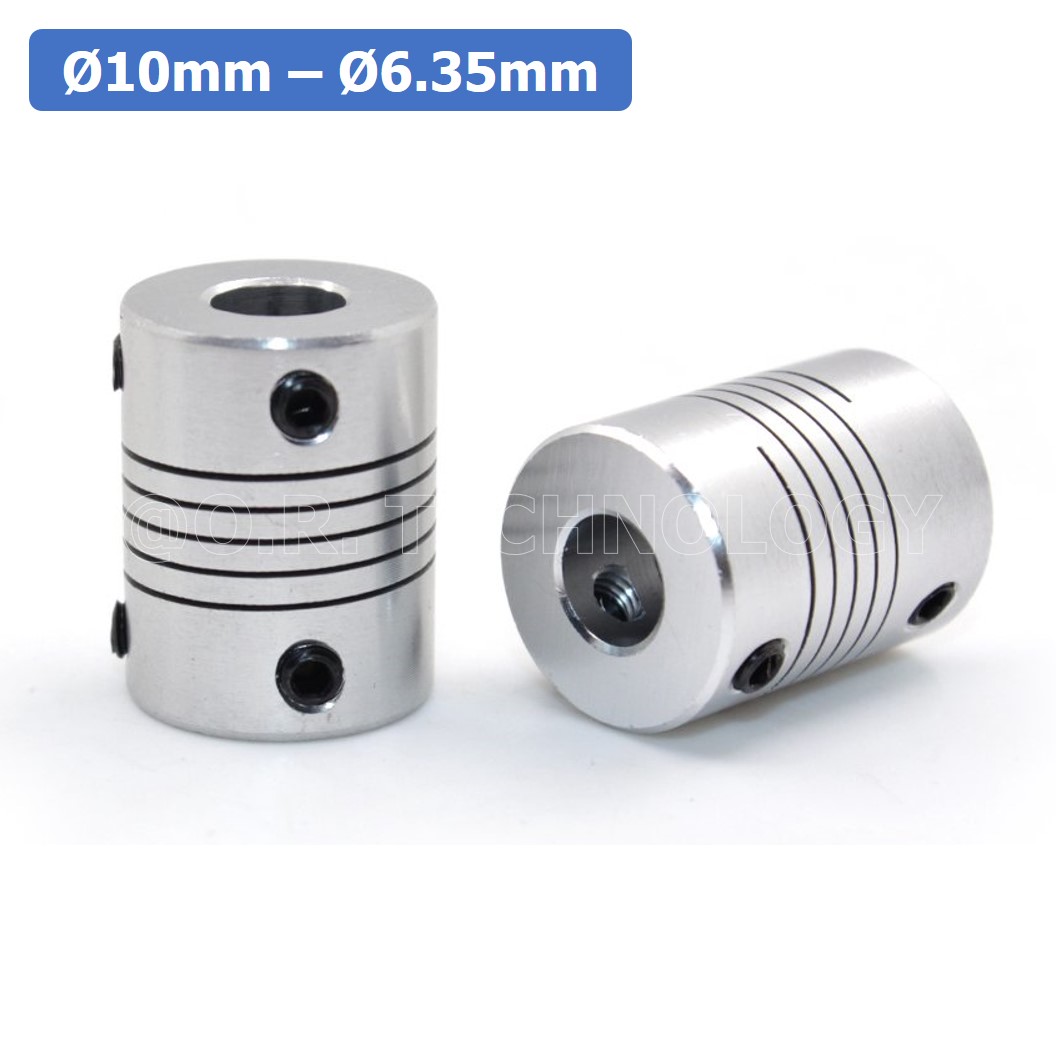 (1ชิ้น) KR459 10-6.35 คัปปลิ้ง ข้อต่อเพลามอเตอร์ คัปปิ้ง มอเตอร์ ข้อต่อแกนมอเตอร์ Elastic Coupling ขนาดรูเพลา 10mm-6.35mm