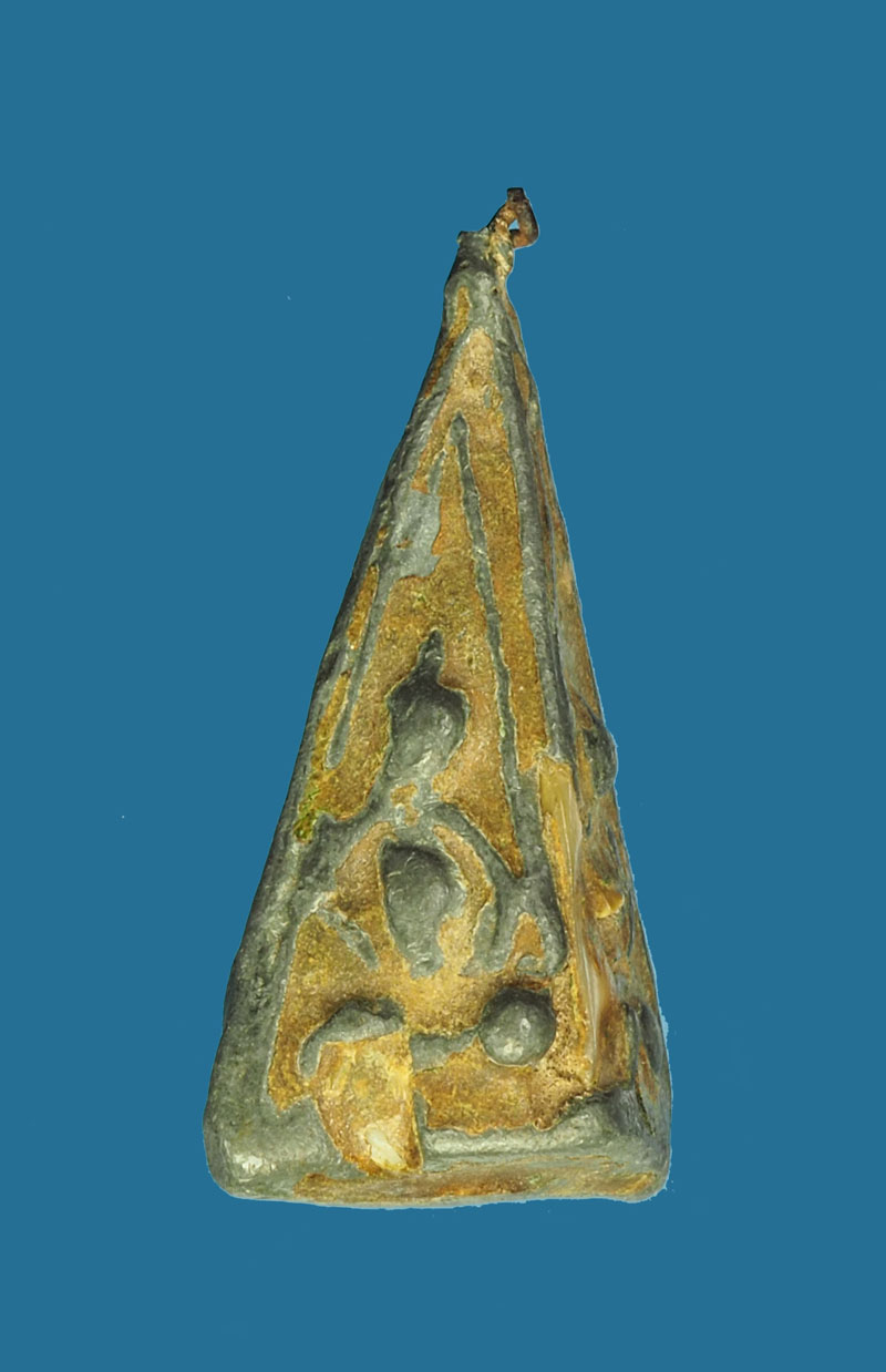 *30795 พระพรหมสี่หน้า หลวงพ่อดำ วัดกุฏี ปราจีนบุรี เนื้อชินตะกั่ว ลงบรอนซ์ 13