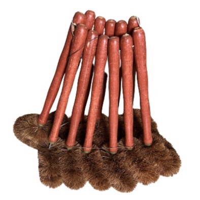 แปรงล้างห้องน้ำขนแดง ด้ามไม้แชลค มัดละ 1 โหล (ราคารวมแวท) ล้างห้องน้ำ แปรงขัดห้องน้ำ {รหัสสินค้า2301304901}