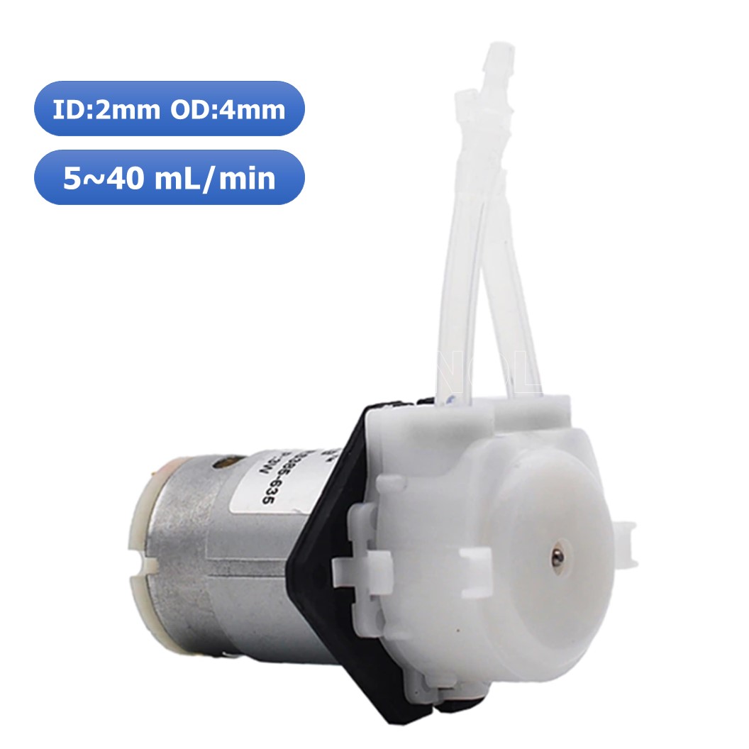 (1ชิ้น) NC426 ปั้มน้ำ ปั้มของเหลว INTLLAB 12V Liquid Pump ID:2mm,OD:4mm, 5~40 mL/min