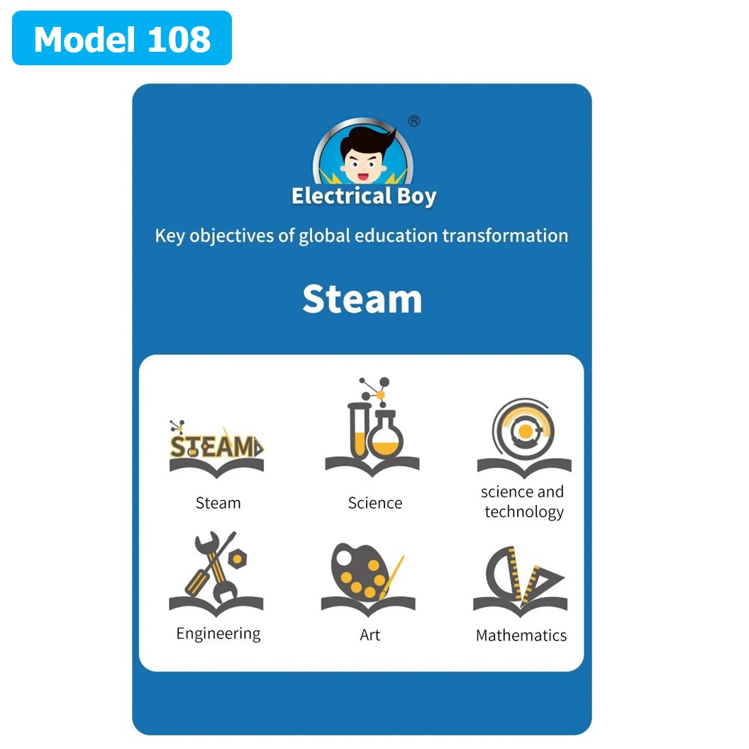 (Model 108) ชุดเรียนรู้ วงจรไฟฟ้าเบื้องต้น 17pcs Electronic Building Blocks 108 ชุดส่งเสริมการเรียนรู้ วงจรอิเล็กทรอนิกส์ Learning kit