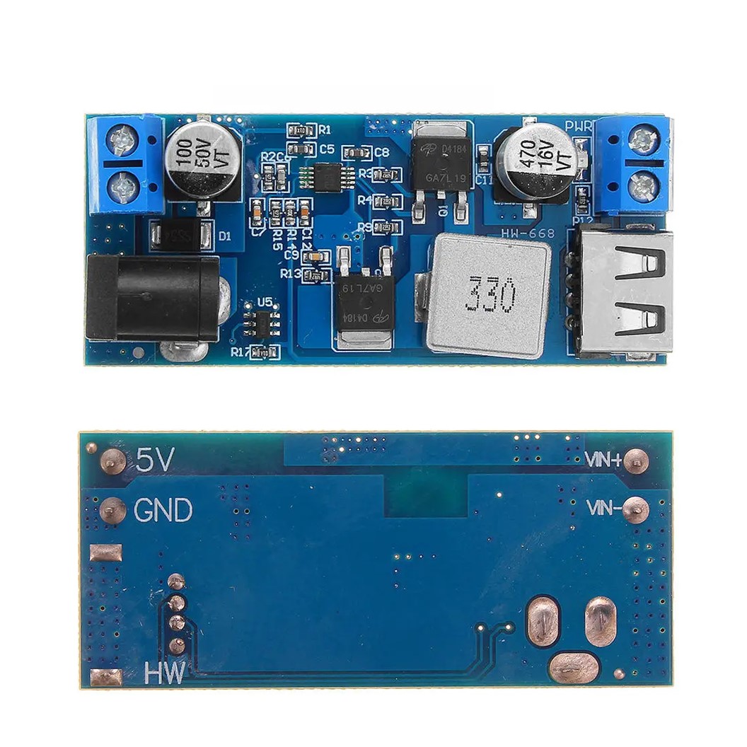XY-3606 โมดูลลดแรงดันไฟ DC-DC 9-36VDC to 5VDC 5A Step Down Module Buck convertor Fix 5VDC 5A LM2596S โมดูลปรับลดแรงดันไฟ แปลงไฟ