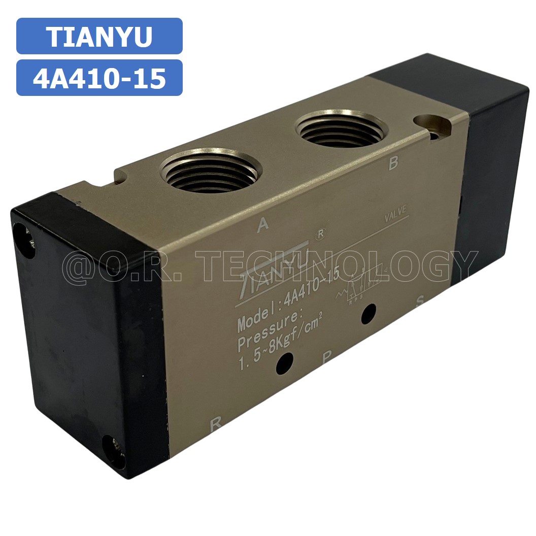 (1ชิ้น) 4A410-15 วาล์วควบคุมด้วยลม 1 ข้าง 5/2 Single Air Control Valve Pneumatic TIANYU