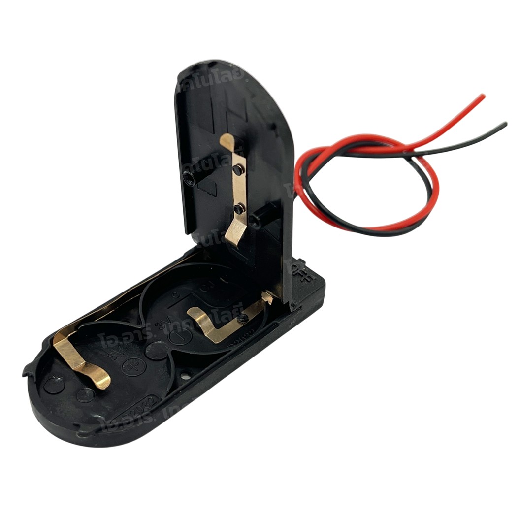 BH-CR2032x2C รางถ่านกระดุม CR2032 2ก้อน แบบมีฝาปิด อนุกรม 6VDC (2x3VDC) Battery Holder Case 2032 กล่องใส่แบต พร้อมสวิทช์ with switch
