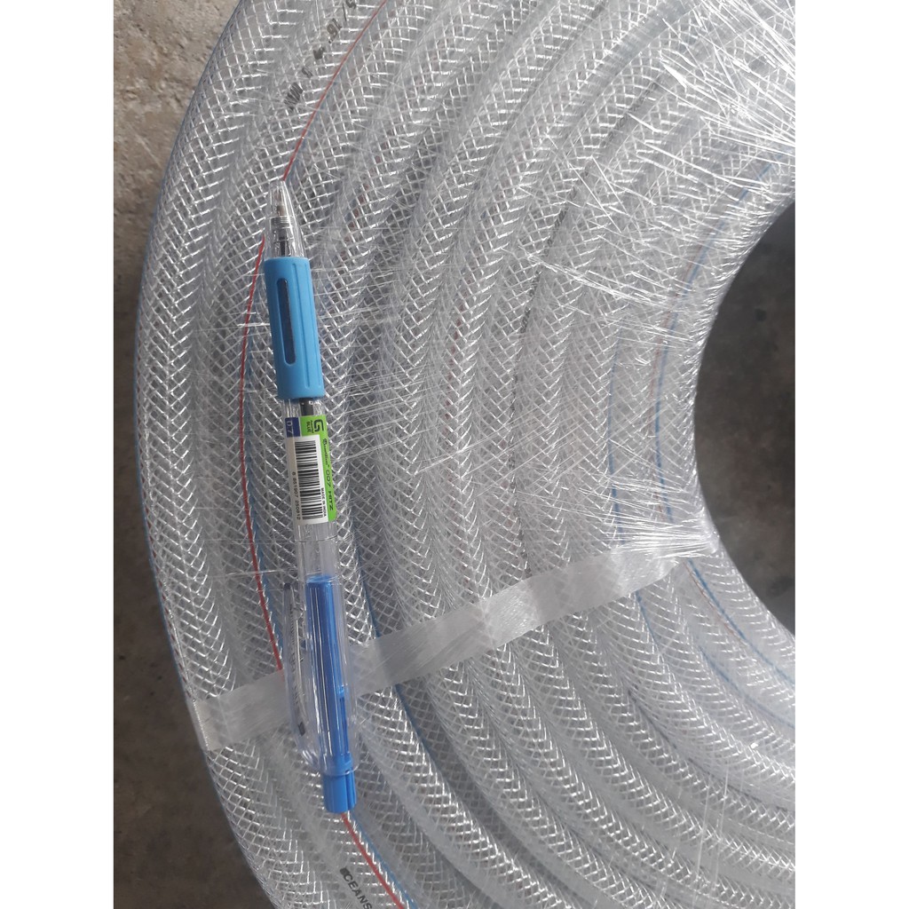 สายยางใสเสริมใยเชือกถัก สายแก๊สLPG ต่อกับถังปิคนิก หนาอย่างดี ทนแรงดัน