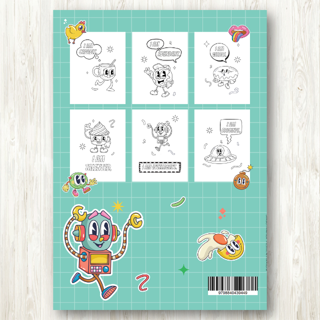 สมุดระบายสี การ์ตูน "I AM" Positive Affirmation Coloring Book