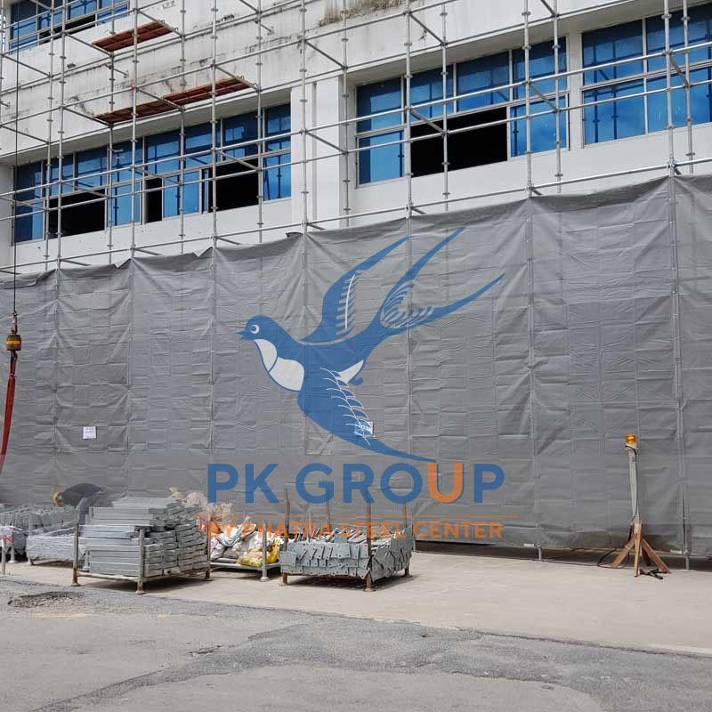 ผ้าใบก่อสร้าง (แบบม้วน) แมชชีท (Mesh sheet) ผ้าใบกันฝุ่น อเนกประสงค์ ขนาด 1.88x50 เมตร 130-370 กรัม