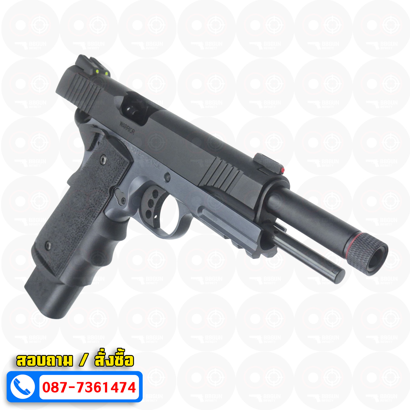 บีบีกันอัดแก๊ส Army Armament R32-2 Kimber Custom สีดำเทา (Grey) BB GUN