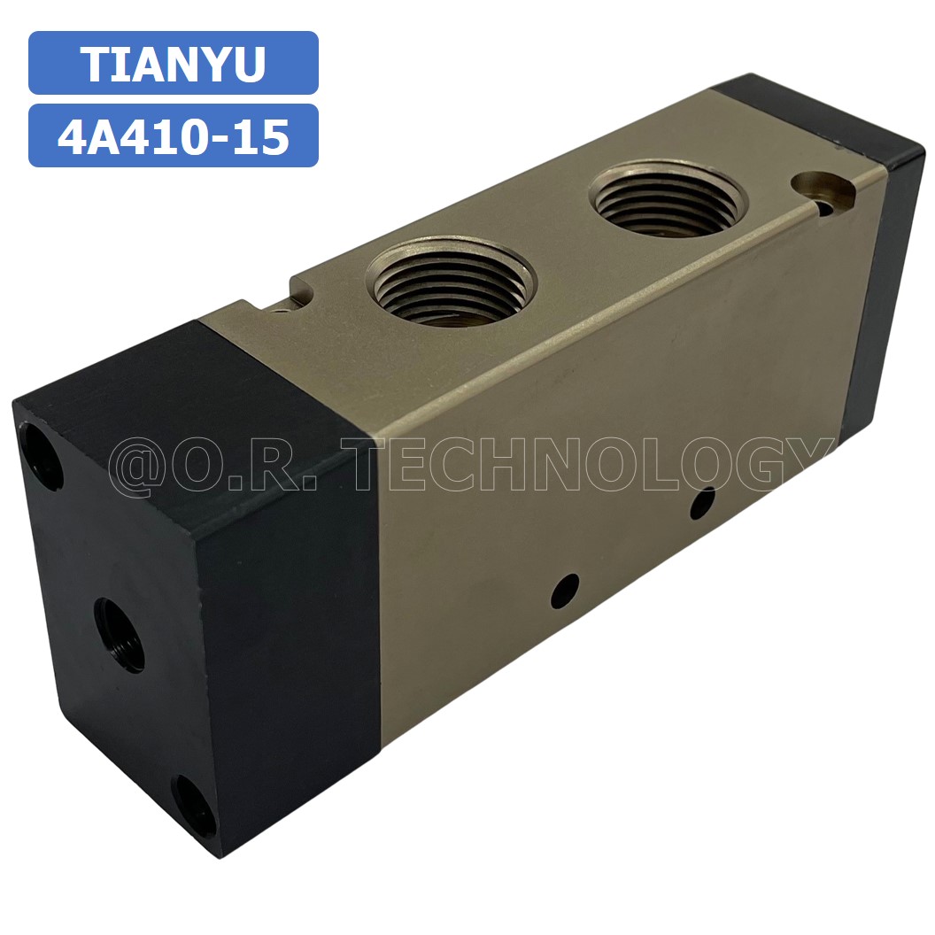 (1ชิ้น) 4A410-15 วาล์วควบคุมด้วยลม 1 ข้าง 5/2 Single Air Control Valve Pneumatic TIANYU