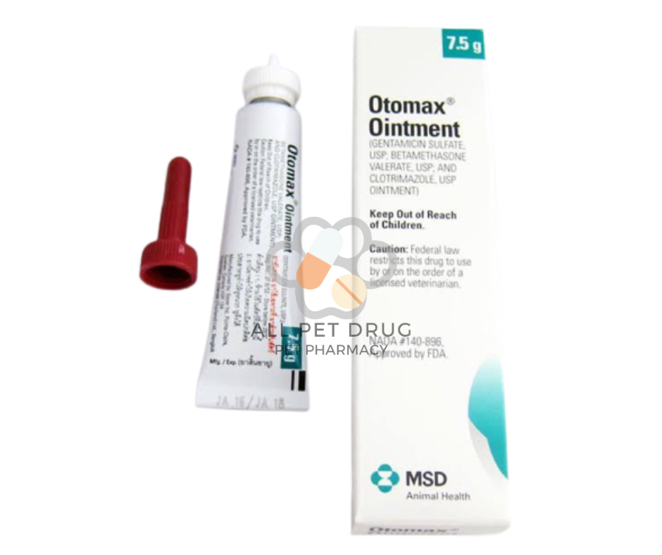 OTOMAX Ointment 7.5g ผลิตภัณฑ์ยารักษาหูอักเสบสุนัข
