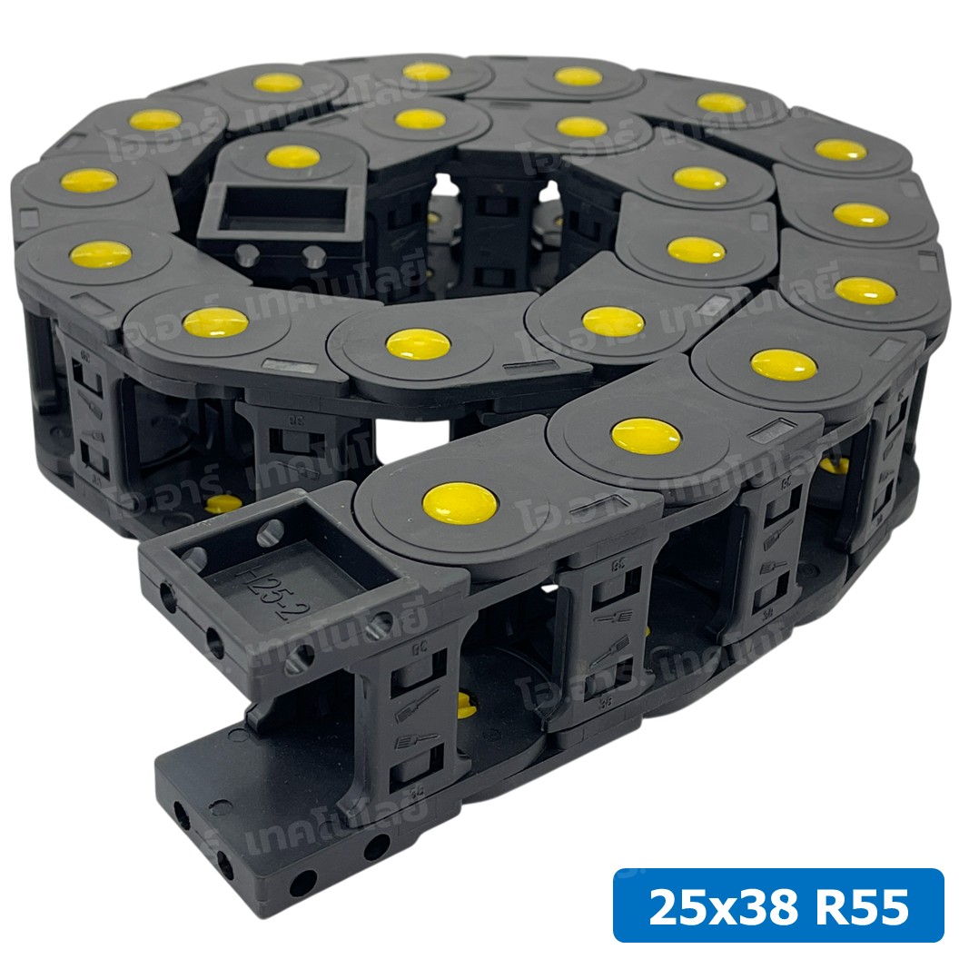 DC-25x38 R55 รางกระดูกงู รางสายไฟ 25x38x1000mm Drag chain engraving machine รางกระดูกงูร้อยสายไฟ Cable Dragchain รางร้อยสายไฟ