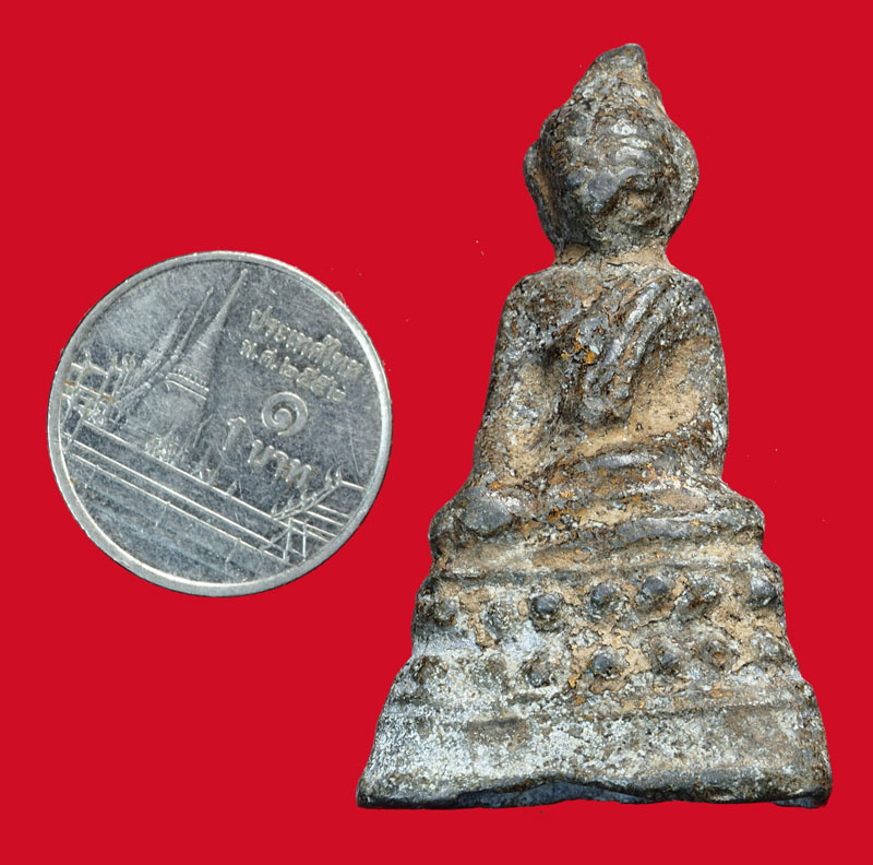 *35804 พระรัตน เนื้อชินตะกั่ว กรุวัดโปรดเกศ นนทบุรี เนื้อชินตะกั่วสนิมแดง 13