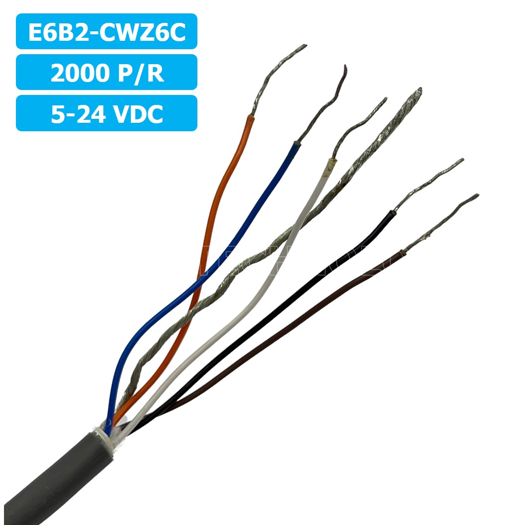 E6B2-CWZ6C 5-24VDC 100/360/600/1000/1024/2000P/R (Pulses/Revolution) โรตารี่เอ็นโค้ดเดอร์ ROTARY ENCODER INCREMENTAL (NPN open collector output)
