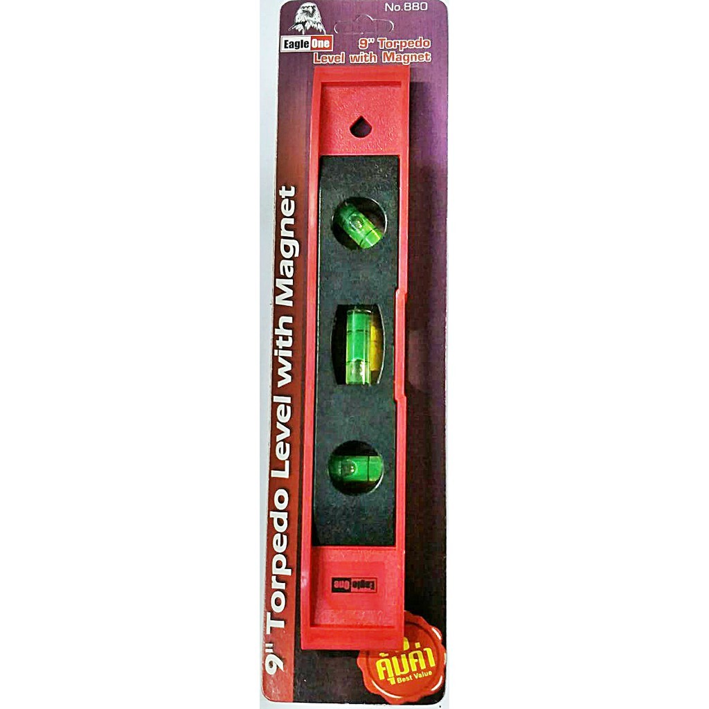 ระดับน้ำ แม่เหล็ก 9 EAGLE ONE ขายส่ง (ราคารวมแวท) เครื่องวัดระดับน้ํา ระดับน้ำ ระดับน้ำแม่เหล็ก ระดับน้ำอลูมิเนียม