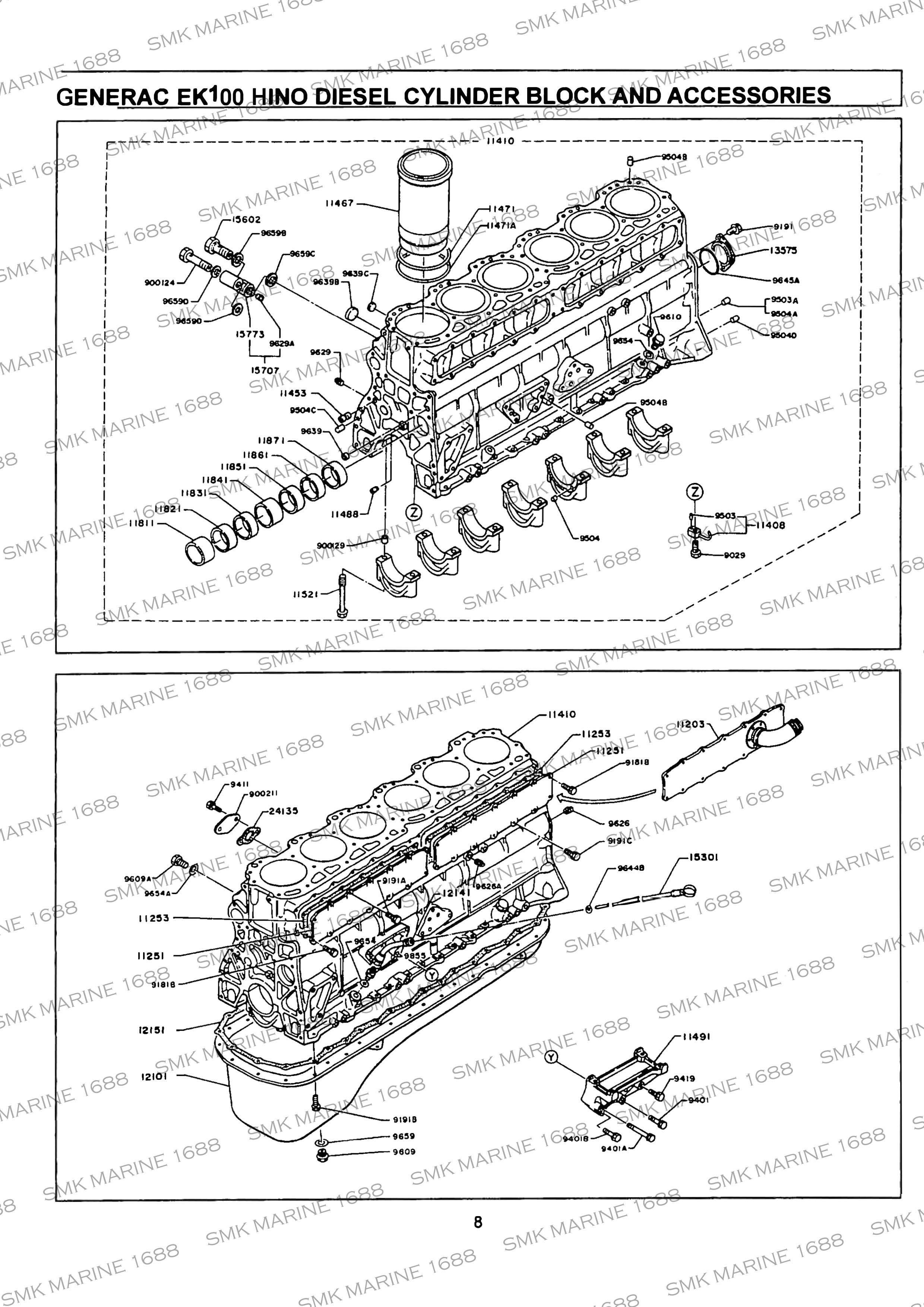 HINO EK100 121411190+153012640 Oil Level Gauge Set / ชุดเหล็กวัดน้ำมันเครื่อง
