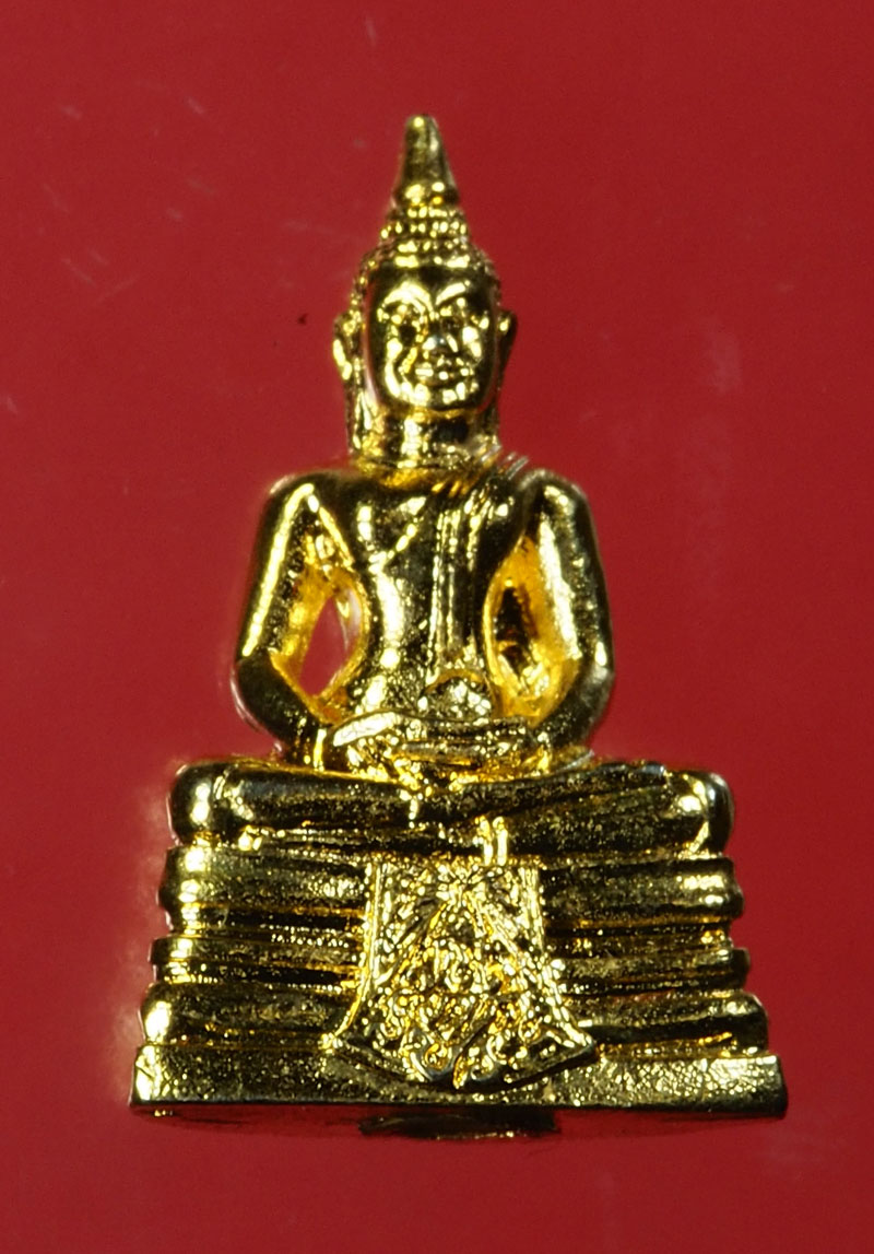 *29949 พระกริ่งพระพุทธโสธร วัดโสธรวรวิหาร ปี 2535 กระหลั่ยทอง กล่องเดิม 25