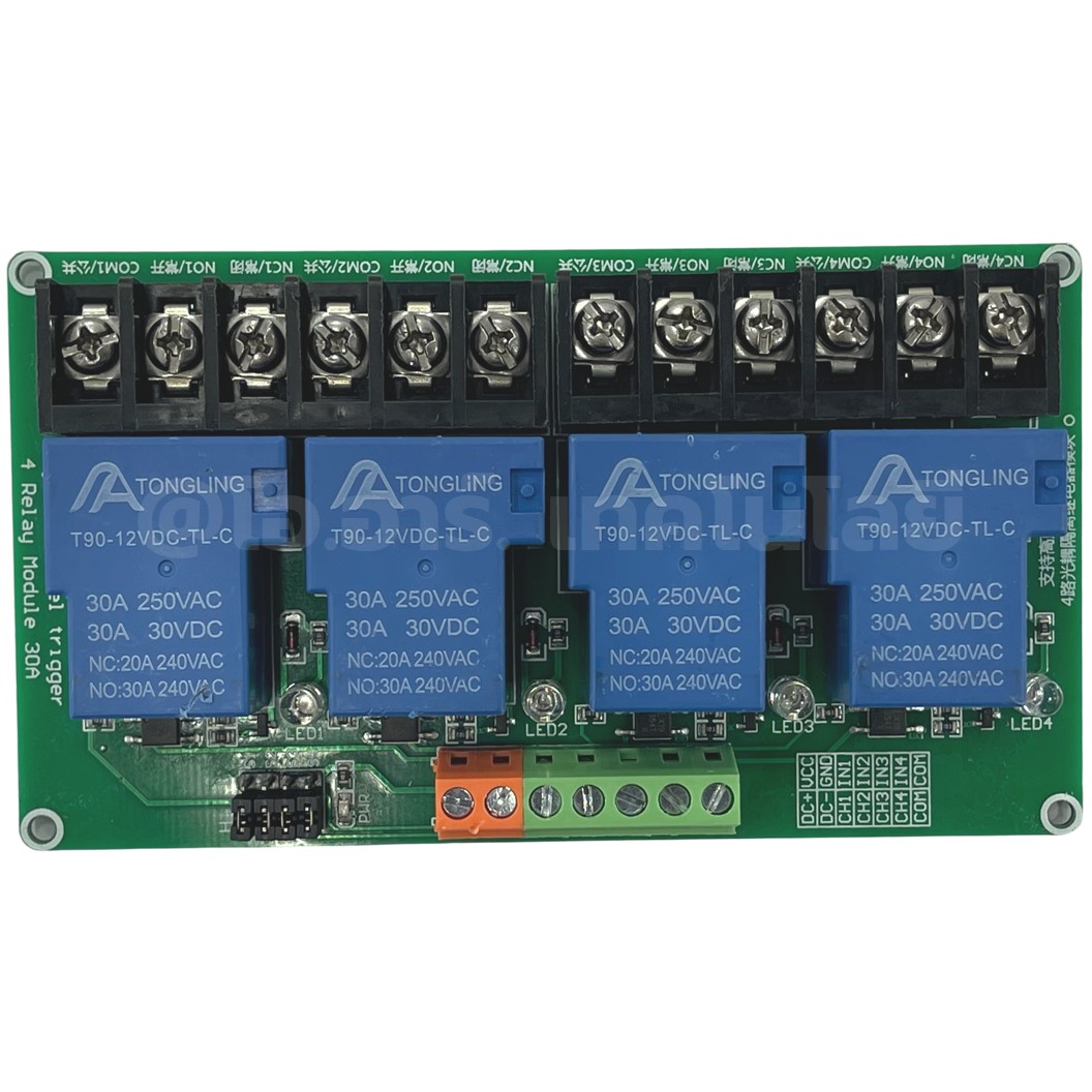 โมดูลรีเลย์ 30A 1/2/4ช่อง 5V/12V/24VDC 1/2/4 Channel Relay DC5/12/24V 30A แบบ Active Low/High รีเลย์ isolation Relay Module ทนกระแสสูง