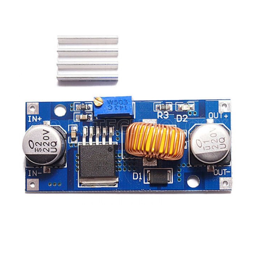 (1ชิ้น) AA270 โมดูลลดแรงดันไฟ โมดูลแปลงไฟ ประสิทธิภาพสูง 4-38VDC เป็น 1.25-36VDC กระแสสูงสุด 5A DC-DC Adjustable Step-down Module 96% High Efficiency XL4015