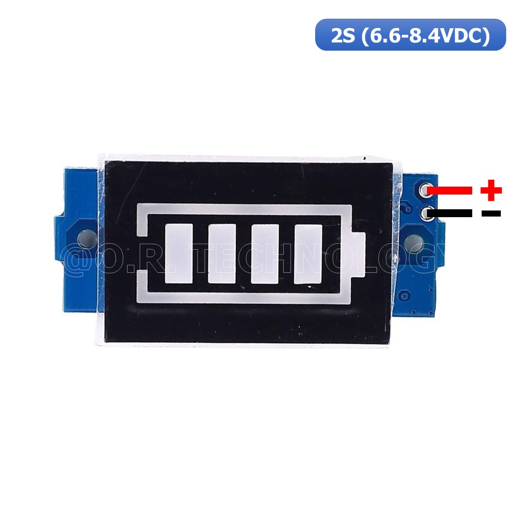(1ชิ้น) NA607 จอแสดงผล แบตเตอรี่ จอแบตเตอรี่ ลิเธียม จอวัดแบตเตอรี่ 2S 18650 Li-po Lithium Battery Capacity Indicator Module 2S (6.6-8.4VDC)