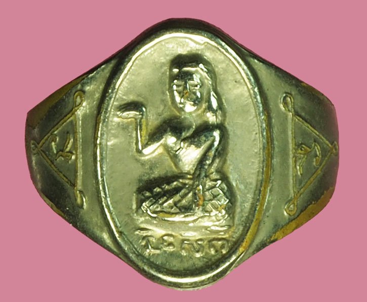 *37841 แหวนนางกวัก หลวพ่อกวย วัดโฆษิตราราม ชัยนาท ชุบนิเกิล 12