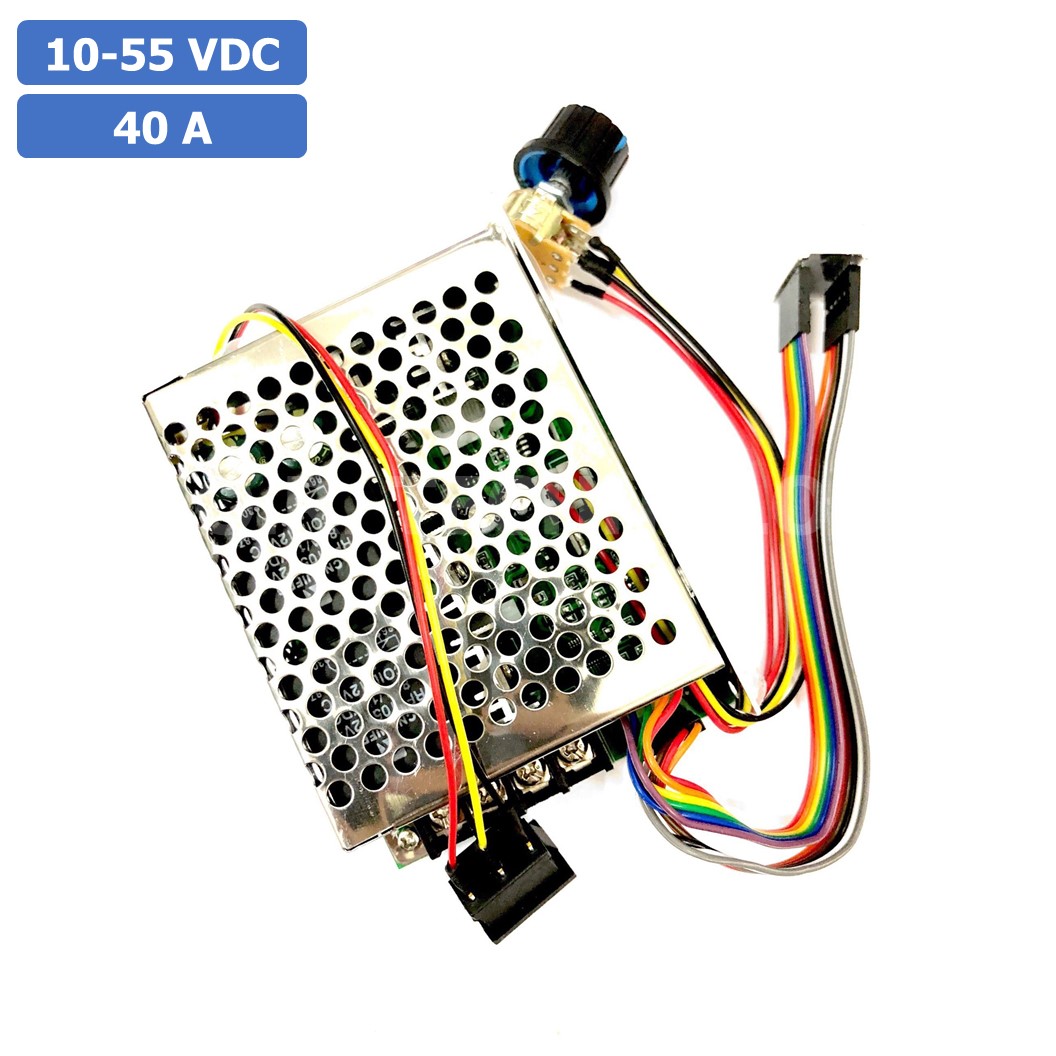 XQ921-C เครื่องควบคุมความเร็วรอบมอเตอร์ DC พร้อมสวิตช์หมุนกลับทาง 40A 10-55VDC PWM Motor Speed Controller CW CCW Reversible Switch