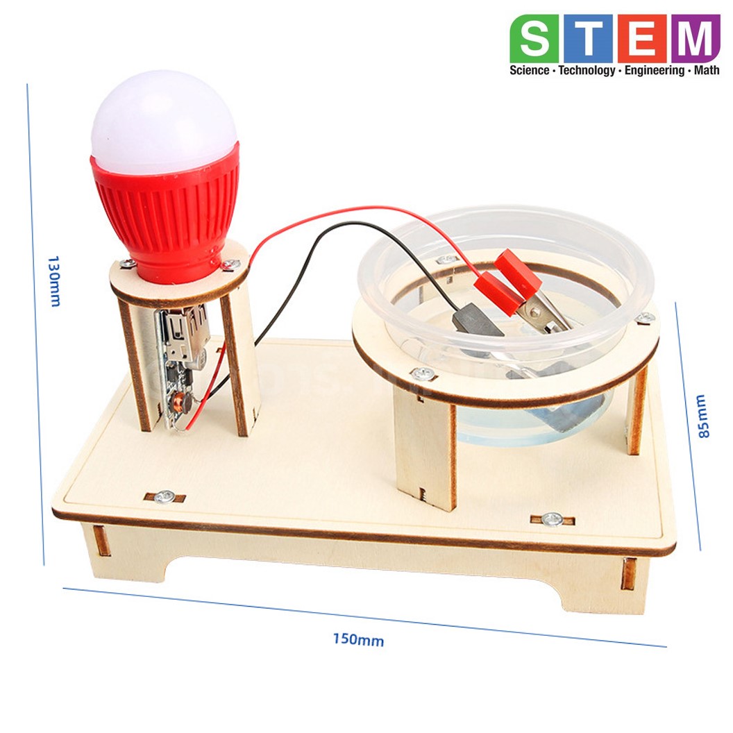 T-M231 ชุดประกอบไม้ ระบบพลังงานน้ำเกลือ Salt Water Generator Wooden Kit STEM Education ของเล่นเสริมทักษะ เสริมพัฒนาการ การเกิดออกซิเดชั่น Oxidation Reaction