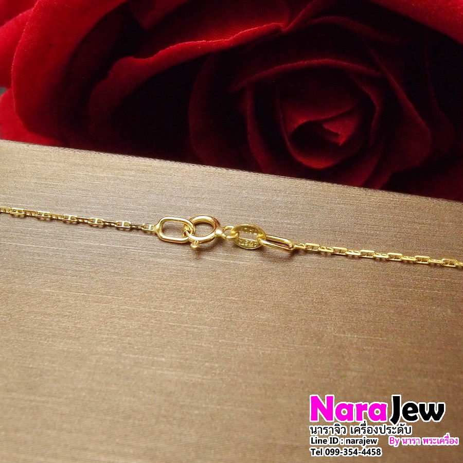 จี้ พลอยรูปหัวใจ พลอยแท้ 3 สี พร้อมสร้อยคอทองแท้ งานนอกอิตาลี ความยาวสร้อยคอ 16 นิ้ว