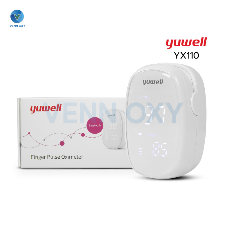 เครื่องวัดออกซิเจนปลายนิ้ว Yuwell Fingertip pulse oximeter Yuwell รุ่น YX110 (มี Bluetooth)