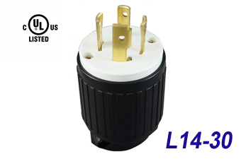 LK-6431 NEMA L14-30P Locking Plug 30 Amp, 125/250 Volt "LKEW