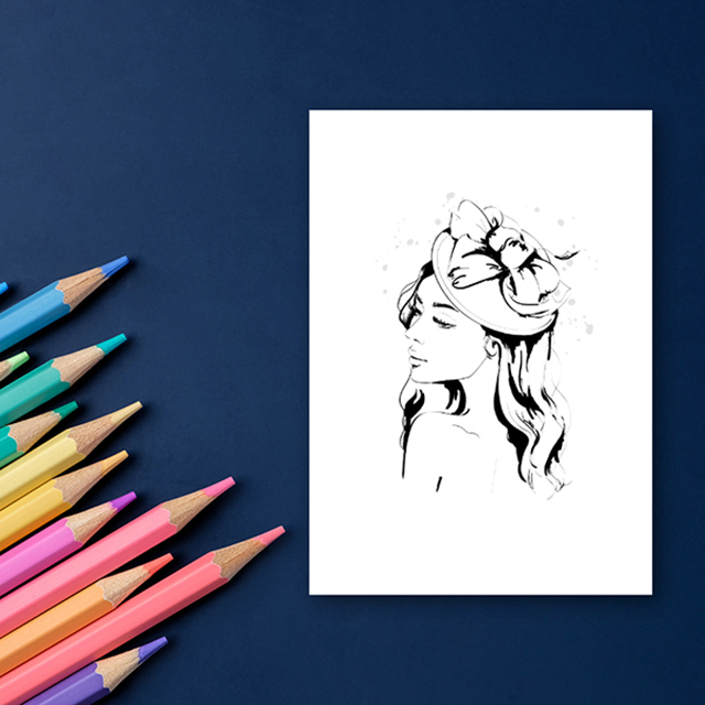 สมุดระบายสีแฟชั่น Fashion Coloring Book 1