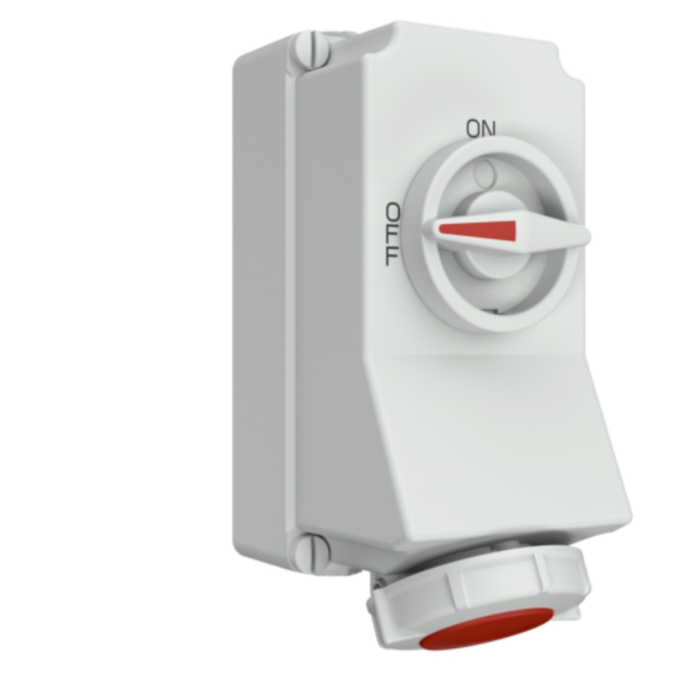 5603A MENNEKES ปลั๊กตัวเมียติดผนัง พร้อมสวิทว์และ DUO-Interlock (3P+N+E) 16A 400V IP67