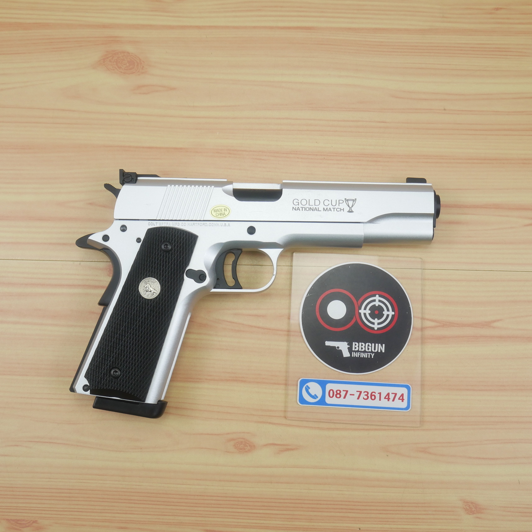 บีบีกันอัดแก๊ส Army Armament (R29S) Colt MK IV Series 70 Gold Cup National Match (Silver) เงินด้าน BB GUN