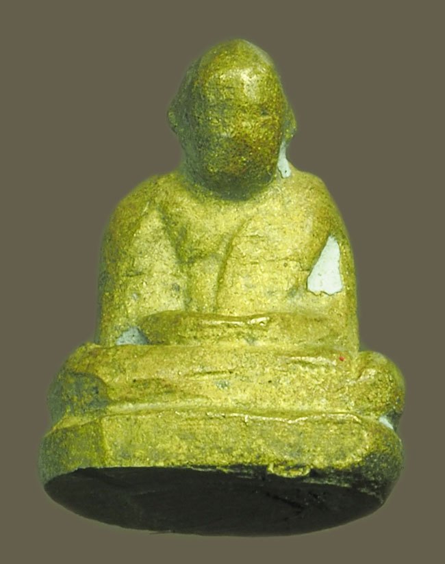 *39994 รูปหล่อโบราณ หลวงพ่อเขียน วัดถ้ำขุนเณร รุ่นเถ้าแก่หอเตี้ย พิจิตร เนื้อทองเหลือง 8