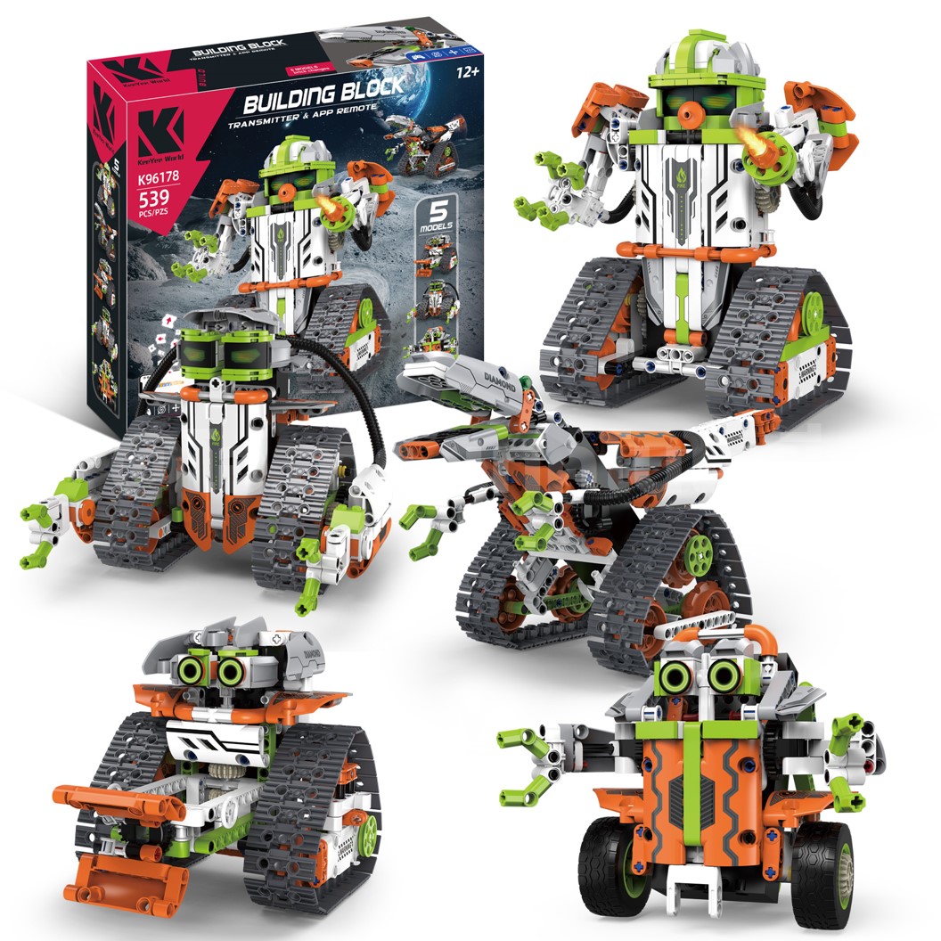 KEEYEE WORLD K96178 ตัวต่อเสริมทักษะ 5 IN 1 DIAMOND ROBOT ของเล่นเสริมทักษะ ตัวต่อ Building Block STEAM Education Programmable Robot