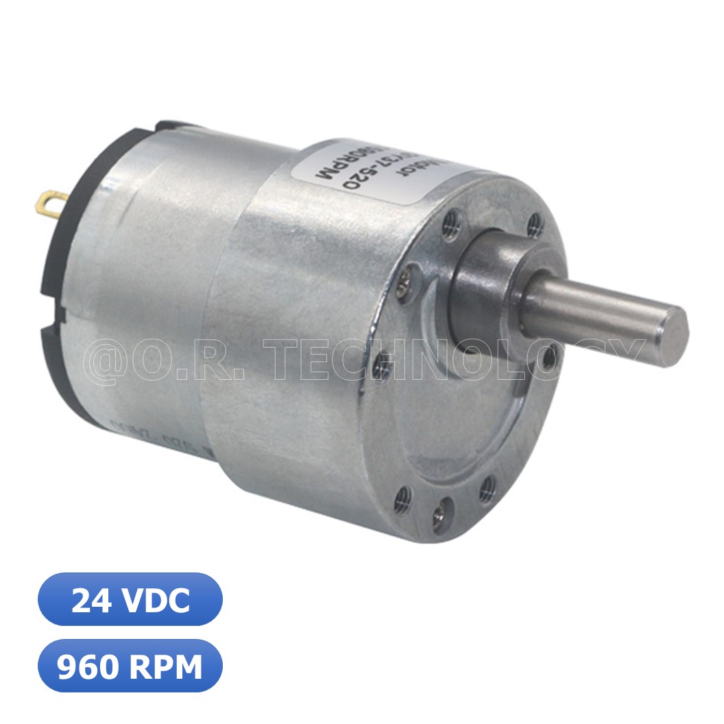 (1ชิ้น) JB036 มอเตอร์ มอเตอร์เกียร์ มอเตอร์อเนกประสงค์ ทอร์กสูง JGB37-520 JGB-520 Motor gear DC24V ความเร็วรอบ 960RPM/MIN (แกนขนาด 6mm, Shaft D)