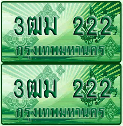 ป้ายประมูล 222 เลขรถ 3ฒม 222 กระบะแคป (4)