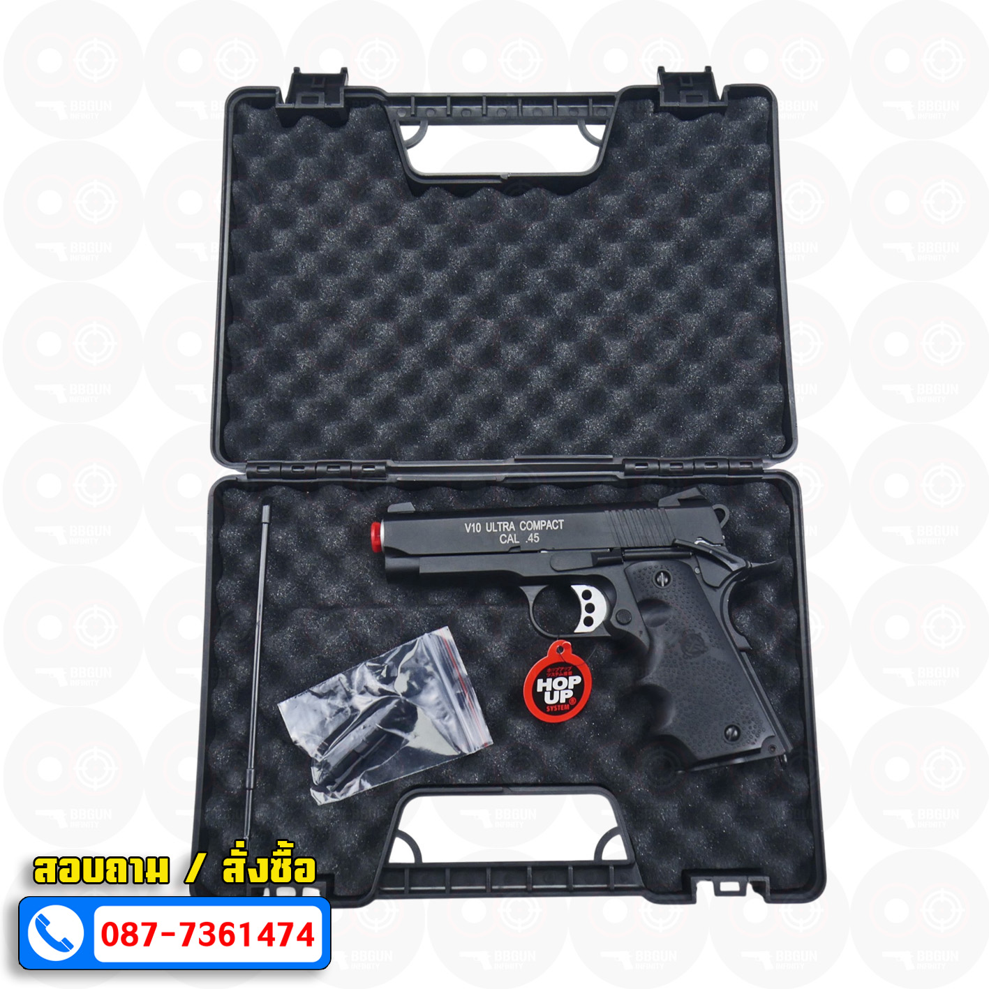บีบีกันอัดแก๊ส Double Bell 793 BK Springfield V10 Ultra Compact 1911 สีดำ BB GUN