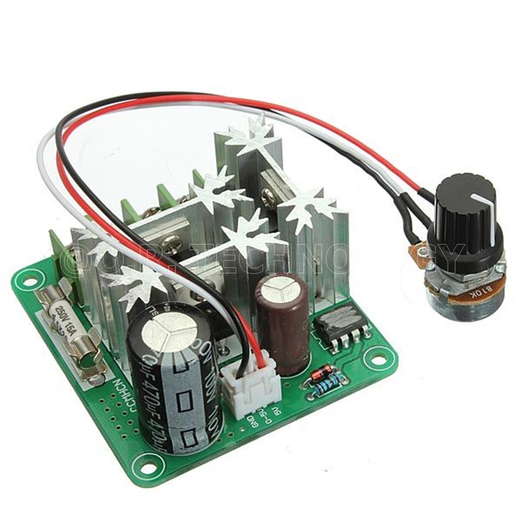 (1ชิ้น) NA383 ที่ควบคุมความเร็ว PWM มอเตอร์ ปรับค่าได้ DC Motor PWM Universal PWM Stepless Speed Regulating Switch, Governor, High Efficiency (Input Voltage 6-90VDC 15A)