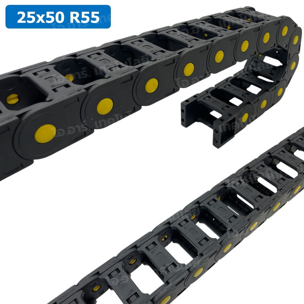 DC-25x50 R55 รางกระดูกงู รางสายไฟ 25x50x1000mm Drag chain engraving machine รางกระดูกงูร้อยสายไฟ Cable Dragchain รางร้อยสายไฟ