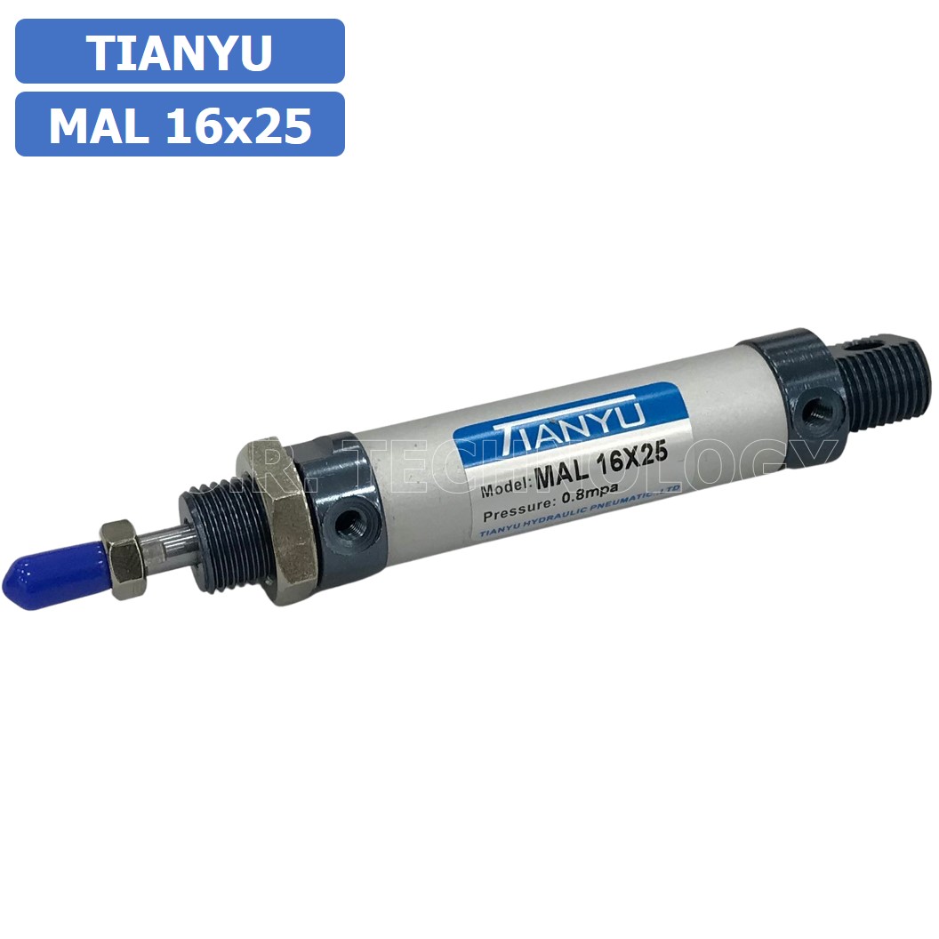 MAL16 กระบอกลม ขนาดเล็ก Mini Air Cylinder Series Pneumatic Cylinder กระบอกลมนิวเมติก (Bore16 x Stroke25-250) MAL-16