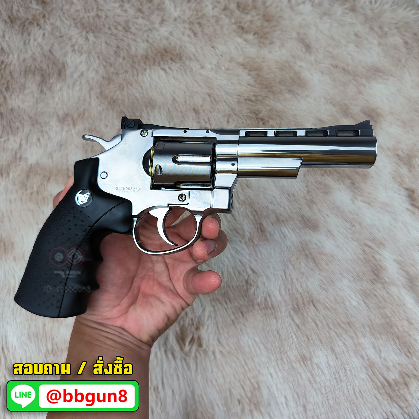 Wingun 701 4 นิ้ว CO2 Revolver SV กริ๊ปมือสีดำ